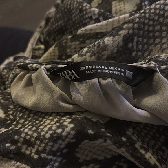 ZARA Long Midi Maxi Animal Print dress Size XS - Picture 13 of 14